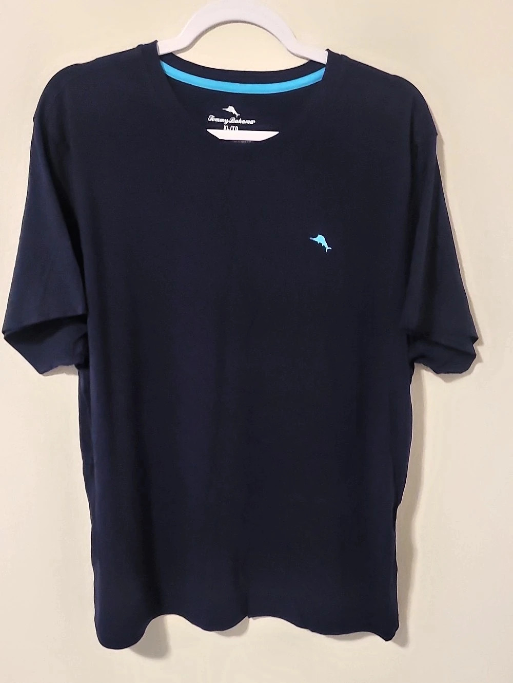 Tommy Bahama Short Sleeve Crew Neck Logo T-Shirt Men's Short Sleeve Tee Blue XL